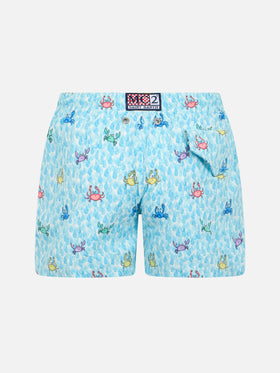 Boy Comfort Light swim shorts with crabs print - MC2 Saint Barth