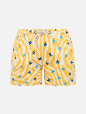 Boy Comfort Light Jr swim shorts with starfishes print - MC2 Saint Barth