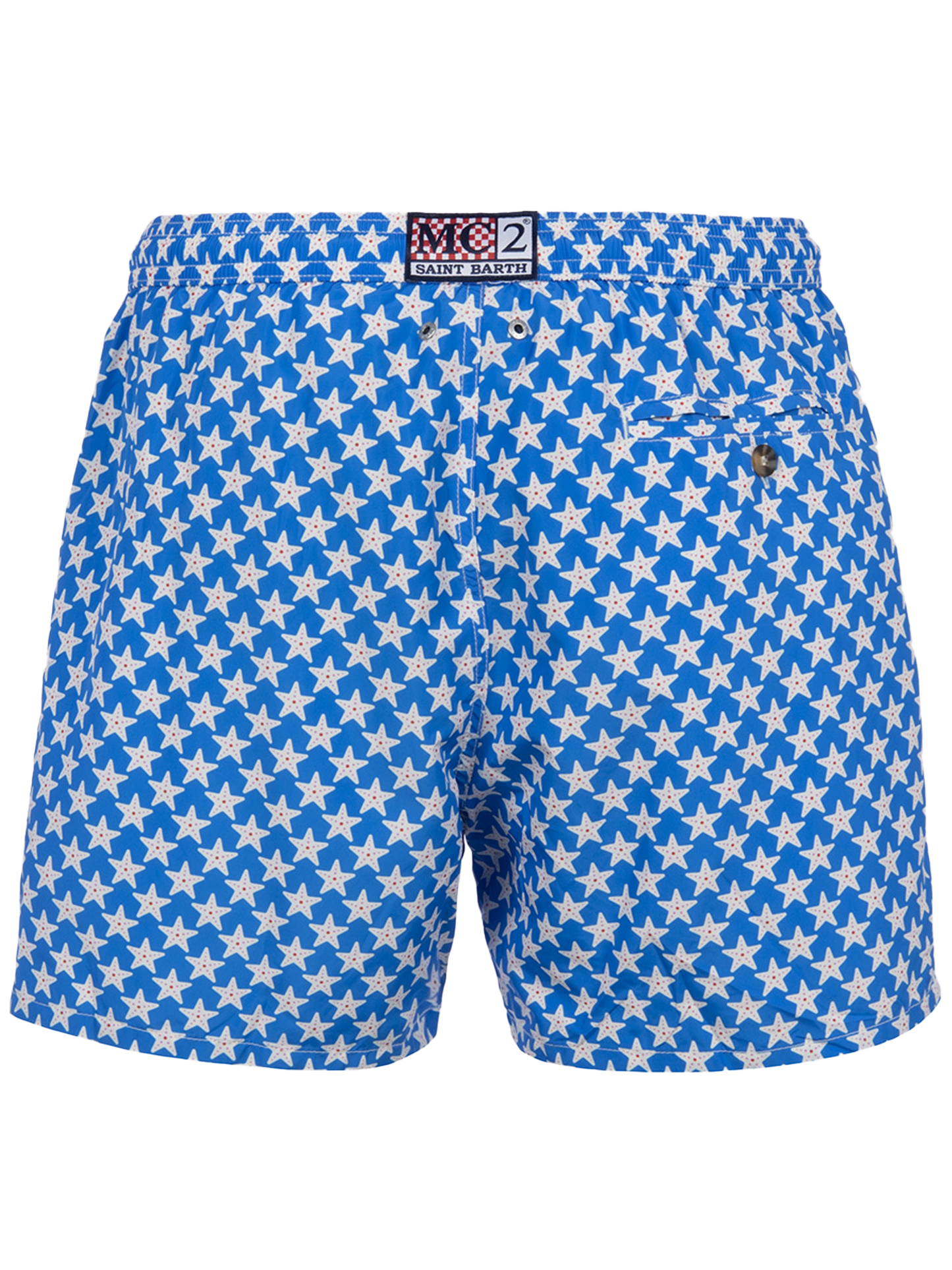 Man lightweight fabric swim-shorts Lighting 70 with seastars print - MC2 Saint Barth