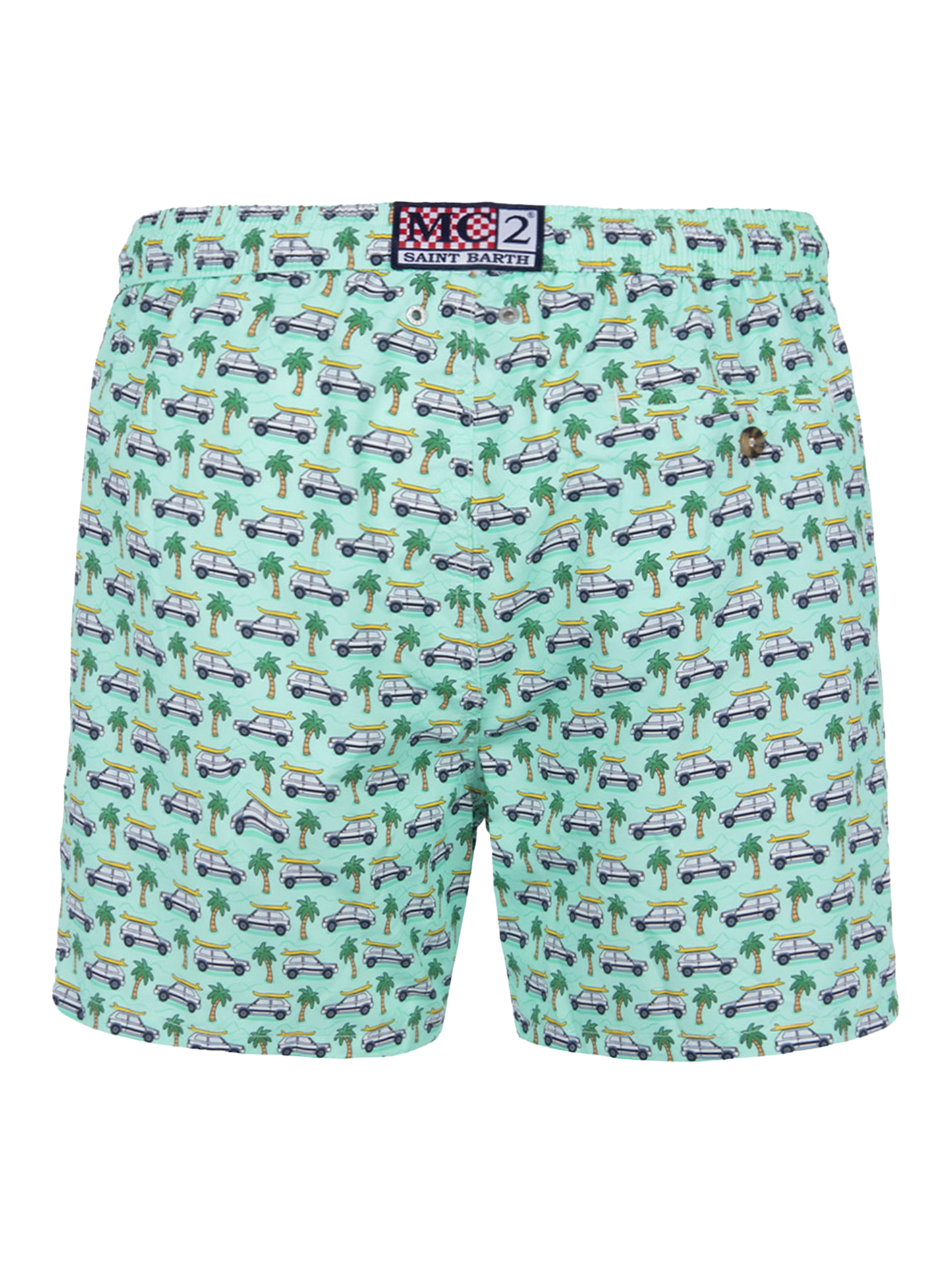 Man lightweight fabric swim-shorts Lighting Micro Fantasy with Panda print | PANDA SPECIAL EDITION - MC2 Saint Barth