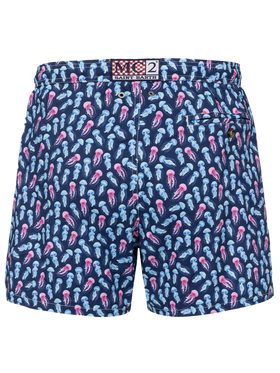 Comfort Light classic stretch swim shorts with jellyfishes print - MC2 Saint Barth
