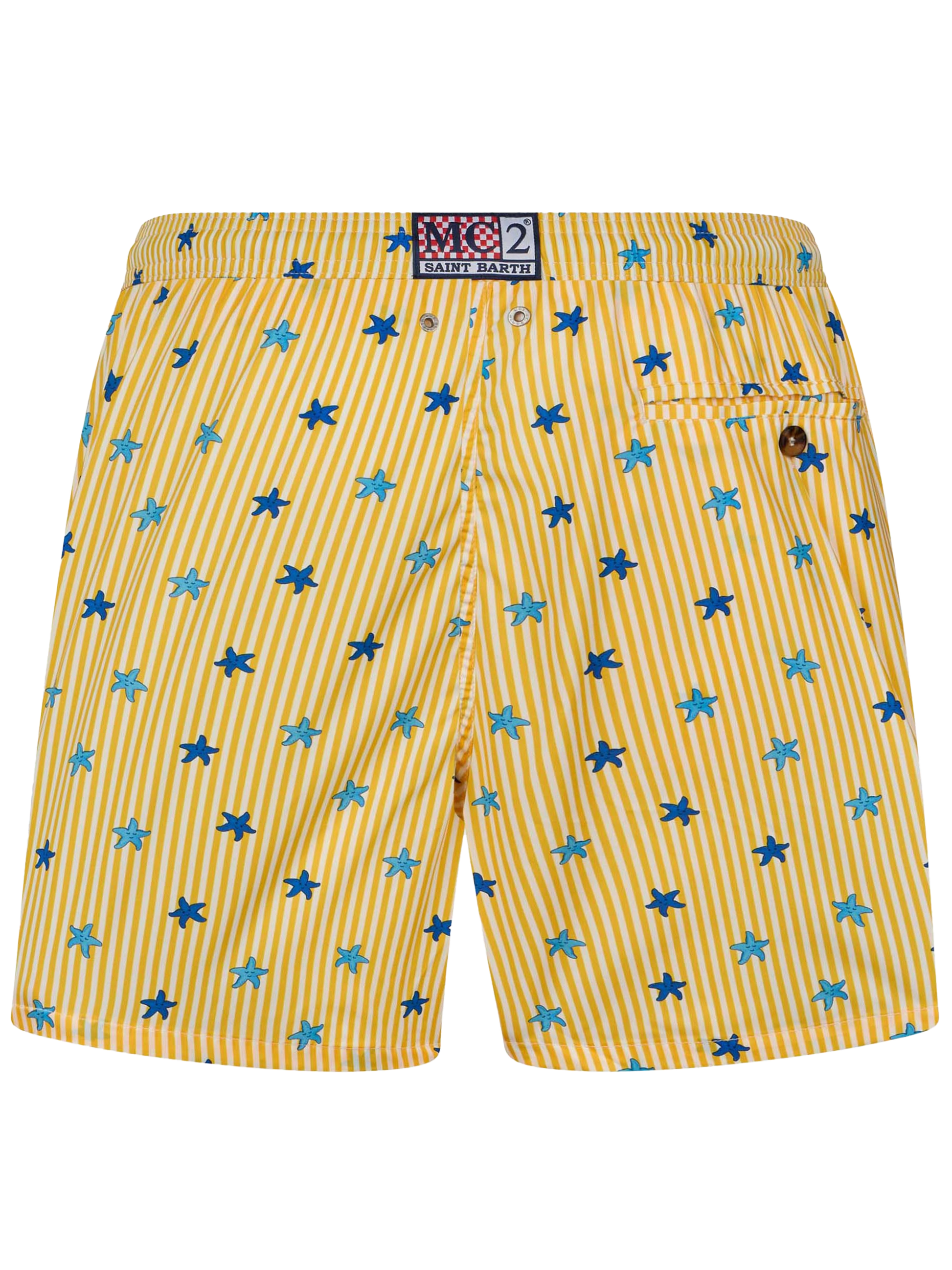 Comfort Light classic stretch swim shorts with starfishes print - MC2 Saint Barth