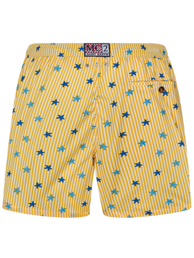 Comfort Light classic stretch swim shorts with starfishes print - MC2 Saint Barth