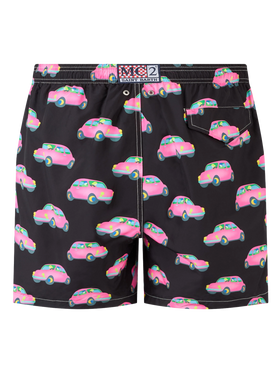 Man light fabric swim shorts with cars print | MARCO LODOLA SPECIAL EDITION - MC2 Saint Barth