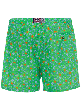 Man light fabric swim shorts with multicolor starfish print - MC2 Saint Barth