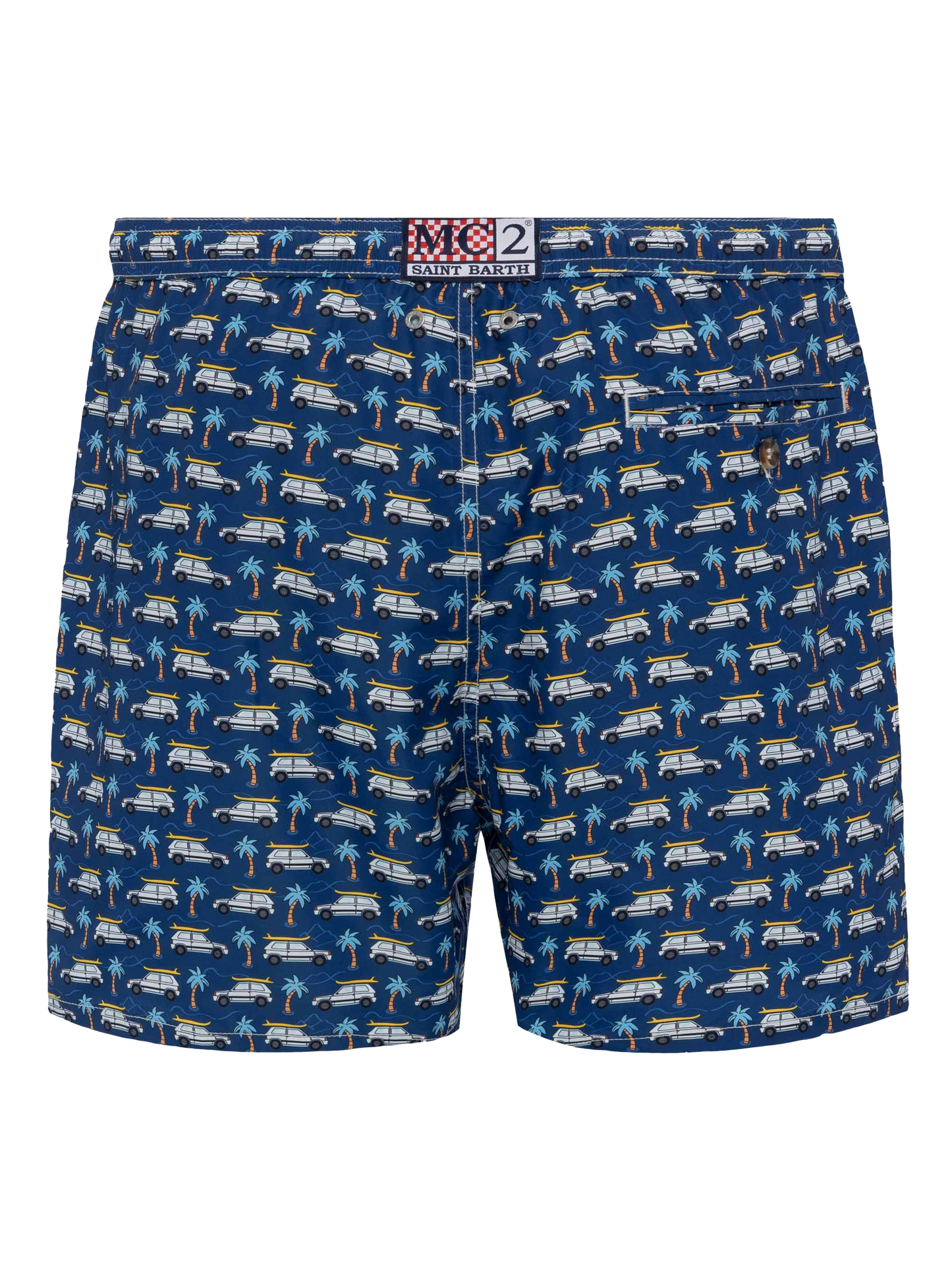 Lightweight fabric swim shorts Lighting with Panda car print | FIAT SPECIAL EDITION - MC2 Saint Barth