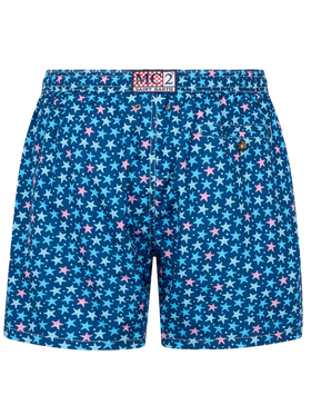 Man lightweight fabric swim-shorts Lighting Micro Fantasy with starfish print - MC2 Saint Barth