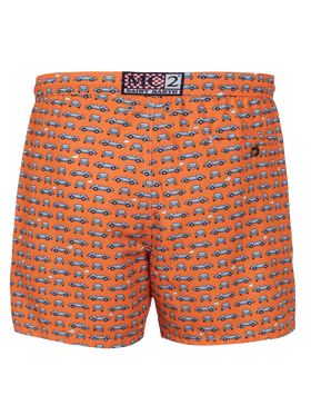 Man lightweight fabric swim-shorts Lighting Micro Fantasy with cars print - MC2 Saint Barth
