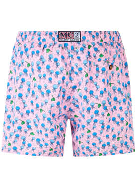 Man lightweight fabric swim-shorts Lighting Micro Fantasy with jellyfishes print - MC2 Saint Barth