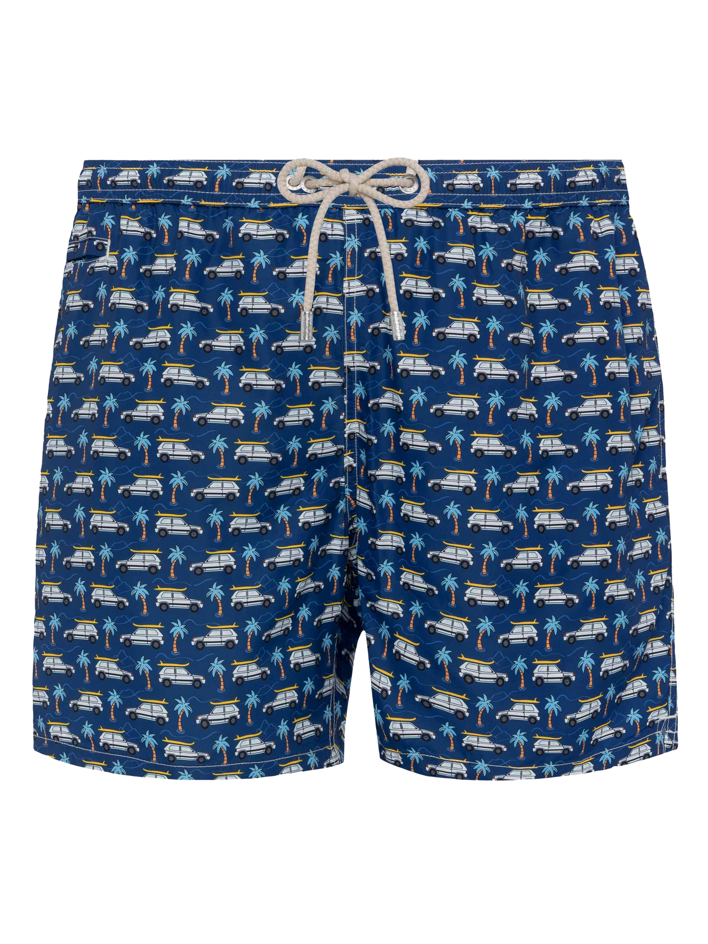 Lightweight fabric swim shorts Lighting with Panda car print | FIAT SPECIAL EDITION - MC2 Saint Barth