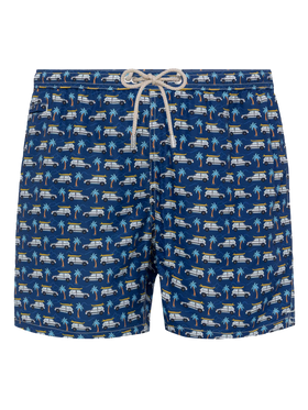 Lightweight fabric swim shorts Lighting with Panda car print | FIAT SPECIAL EDITION - MC2 Saint Barth