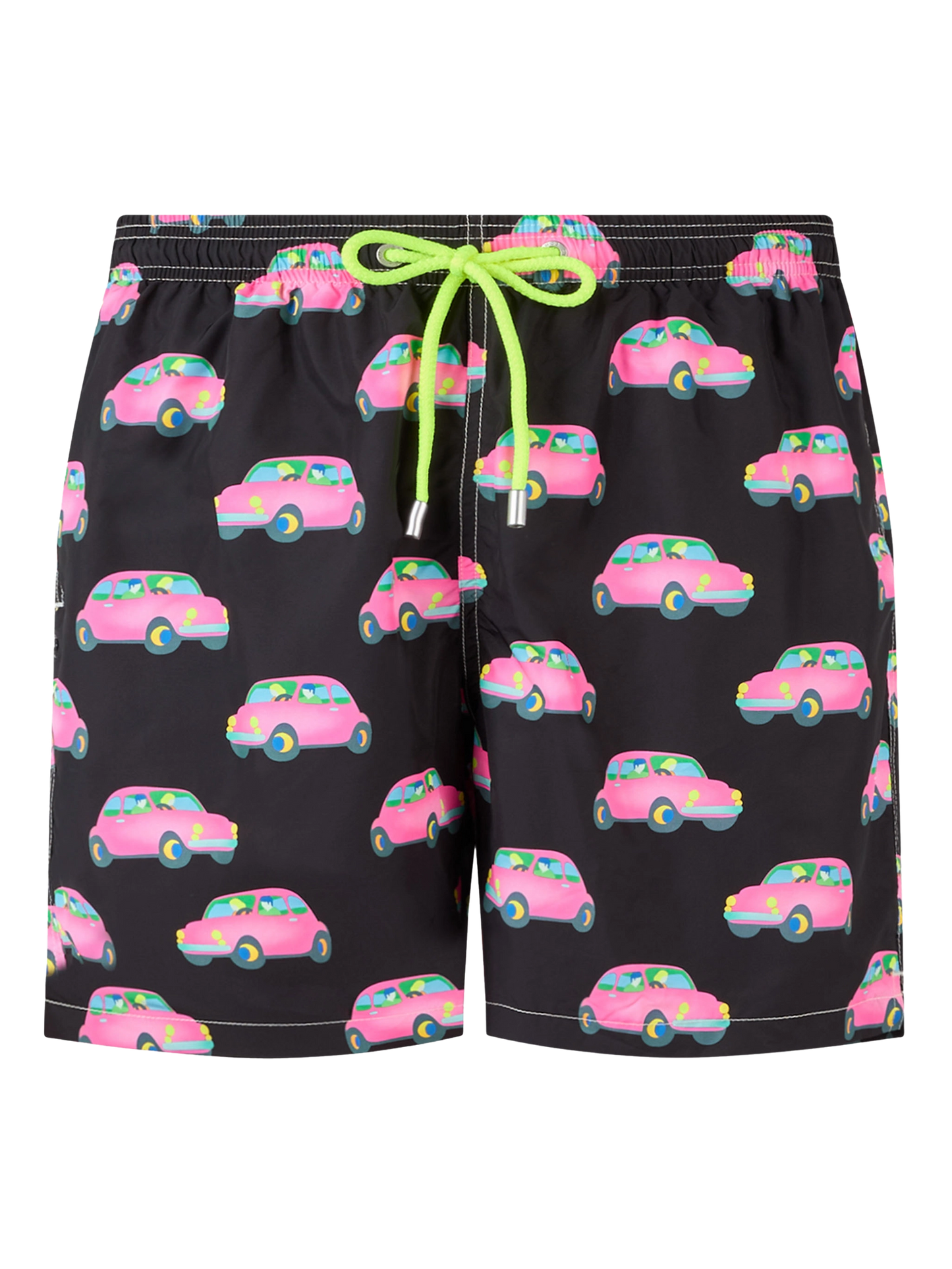 Man light fabric swim shorts with cars print | MARCO LODOLA SPECIAL EDITION - MC2 Saint Barth