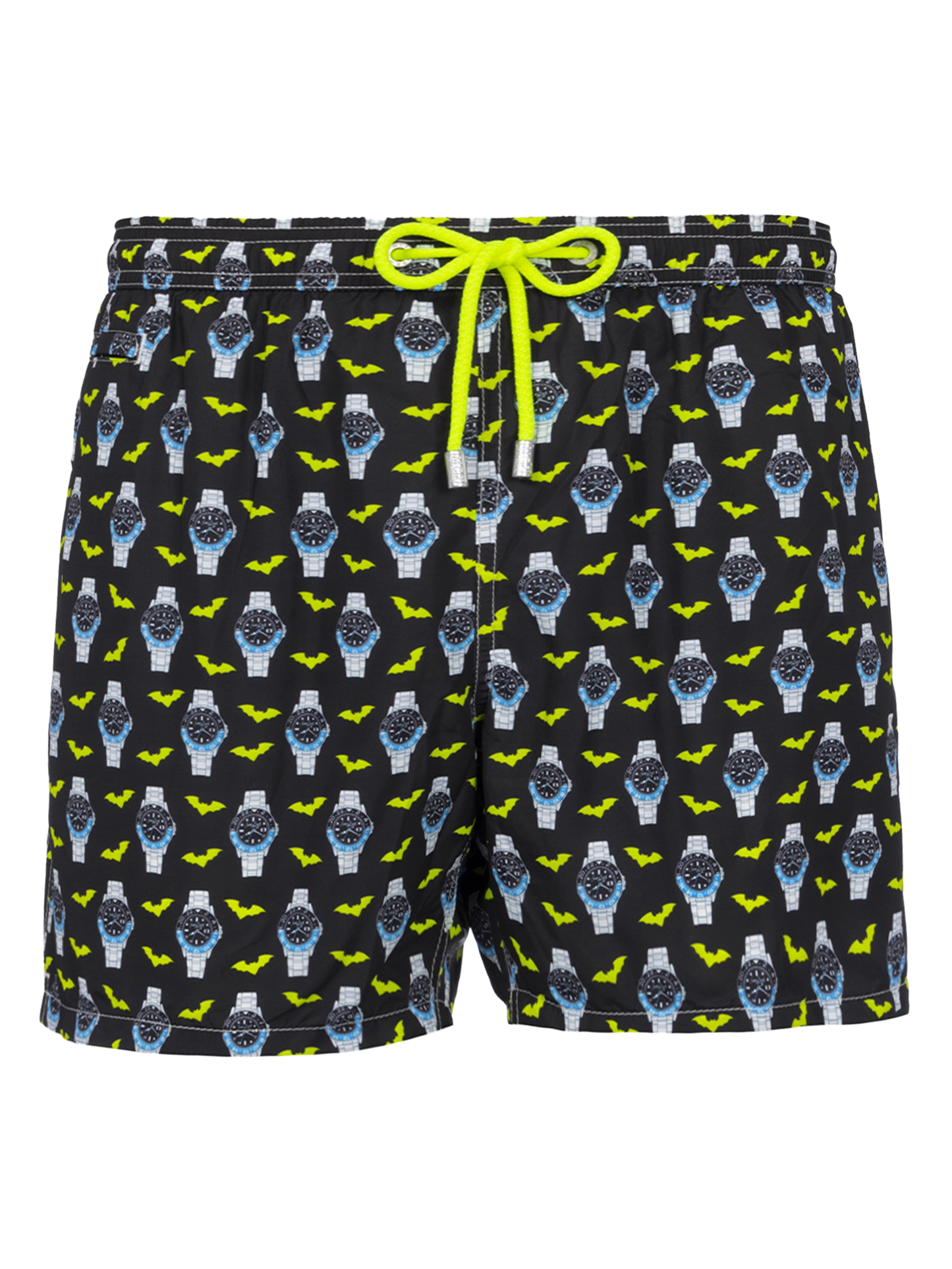 Man lightweight fabric swim-shorts Lighting Micro Fantasy with watches print - MC2 Saint Barth