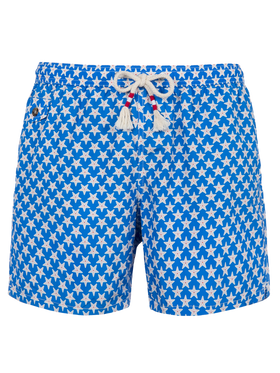 Man lightweight fabric swim-shorts Lighting 70 with seastars print - MC2 Saint Barth