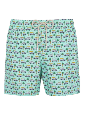 Man lightweight fabric swim-shorts Lighting Micro Fantasy with Panda print | PANDA SPECIAL EDITION - MC2 Saint Barth