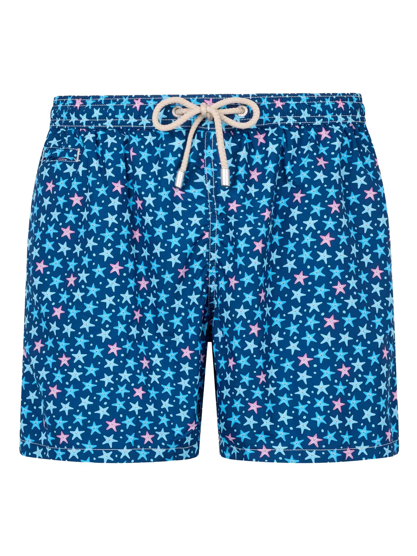 Man lightweight fabric swim-shorts Lighting Micro Fantasy with starfish print - MC2 Saint Barth