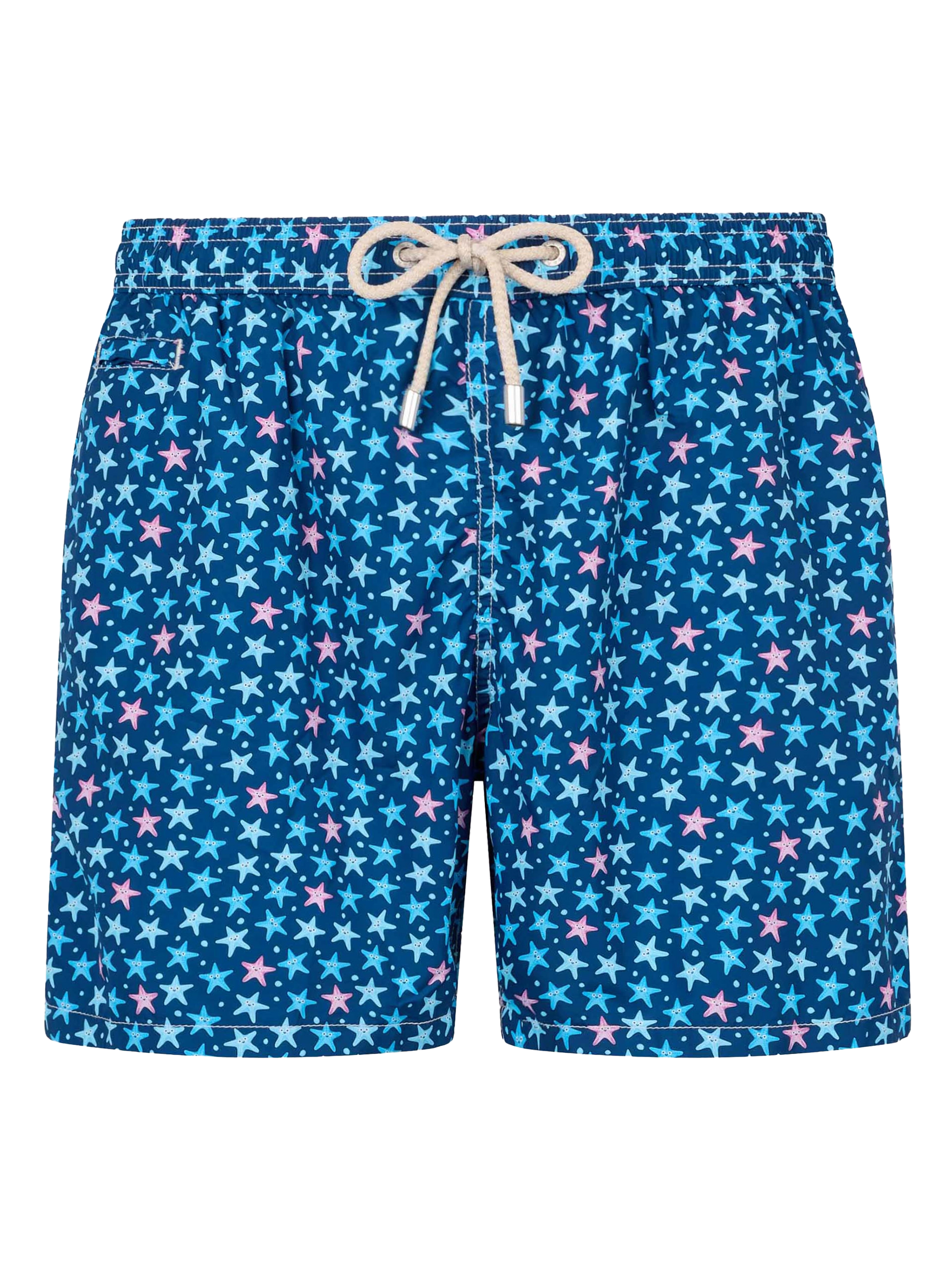Man lightweight fabric swim-shorts Lighting Micro Fantasy with starfish print - MC2 Saint Barth