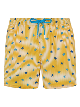 Comfort Light classic stretch swim shorts with starfishes print - MC2 Saint Barth