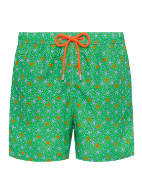 Man light fabric swim shorts with multicolor starfish print - MC2 Saint Barth