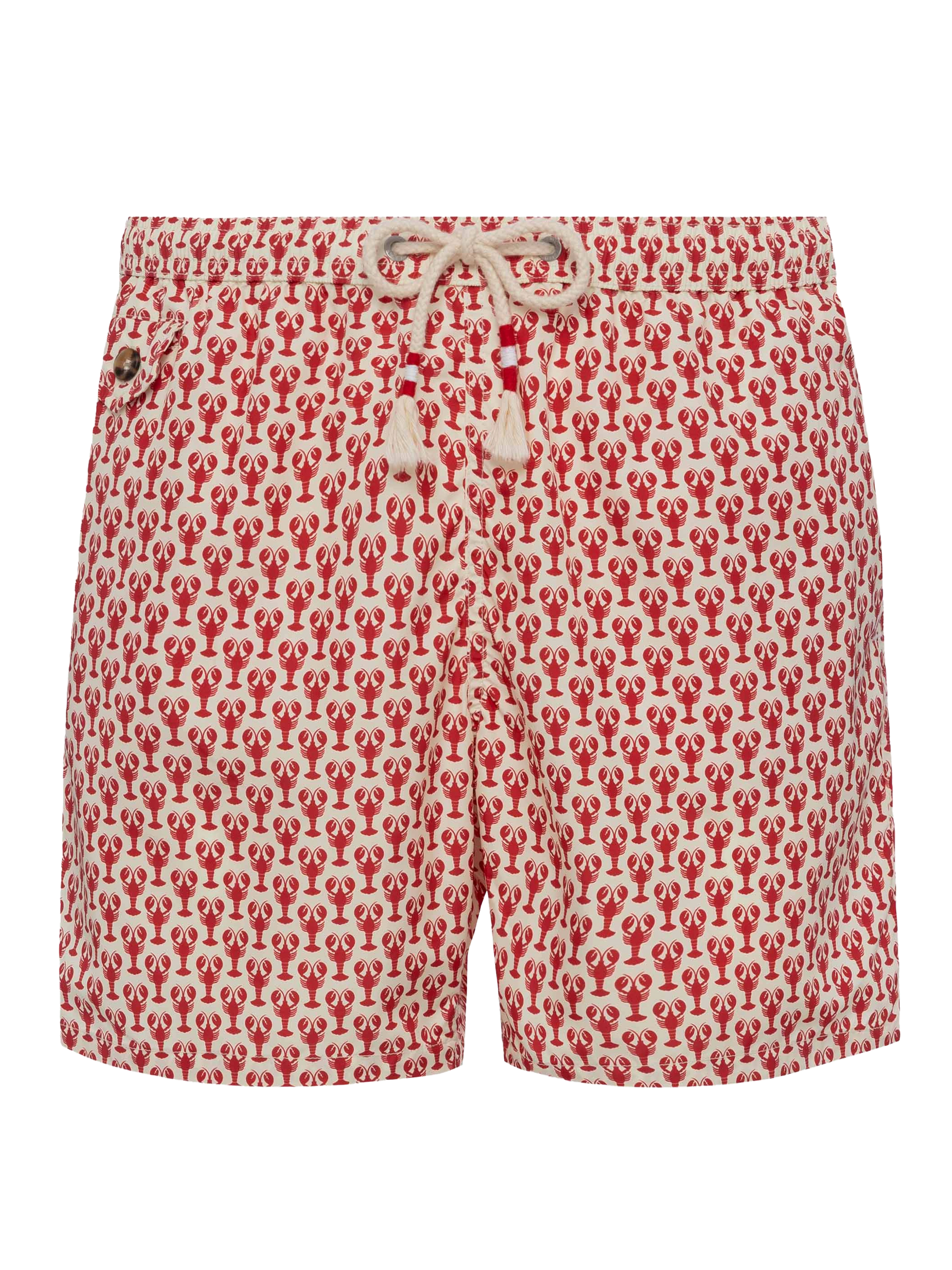 Lightweight fabric swim shorts Lighting 70 with lobster print - MC2 Saint Barth