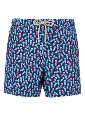 Comfort Light classic stretch swim shorts with jellyfishes print - MC2 Saint Barth