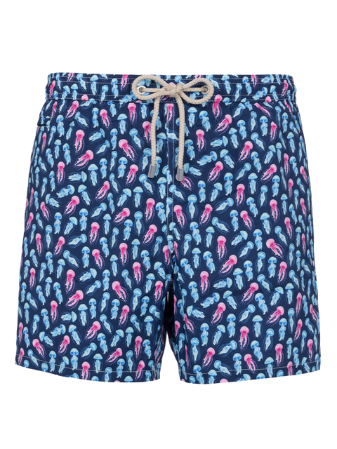 Comfort Light classic stretch swim shorts with jellyfishes print - MC2 Saint Barth