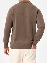 Maglione da uomo in misto cashmere con collo a polo Covent