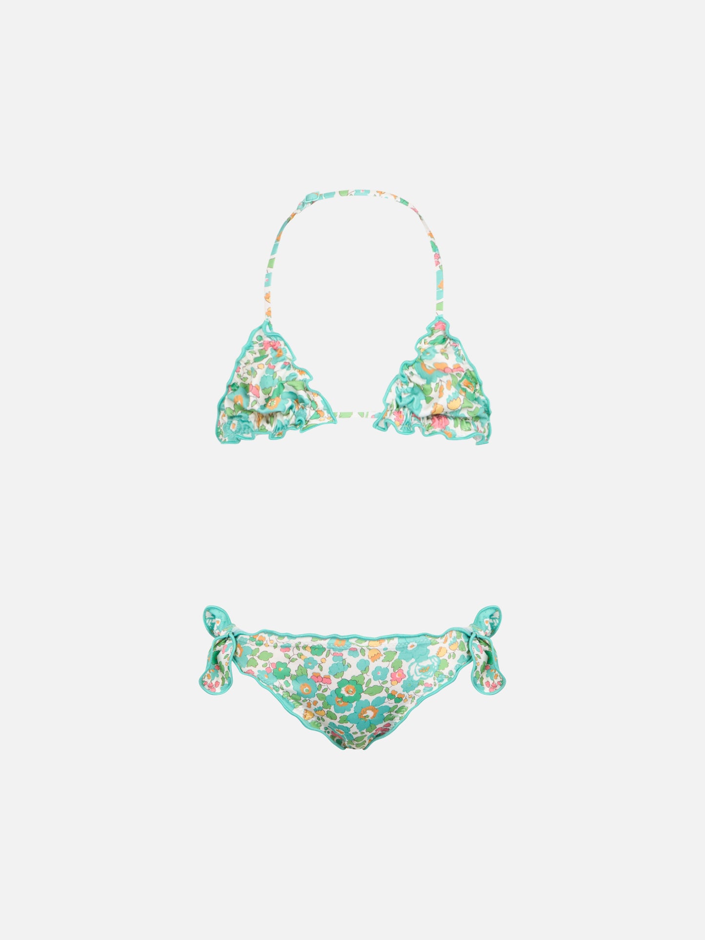 Girl classic triangle bikini Cris with Betsy print | MADE WITH LIBERTY FABRIC - MC2 Saint Barth