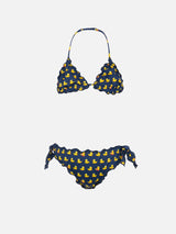 Cris classic triangle bikini with ducky print