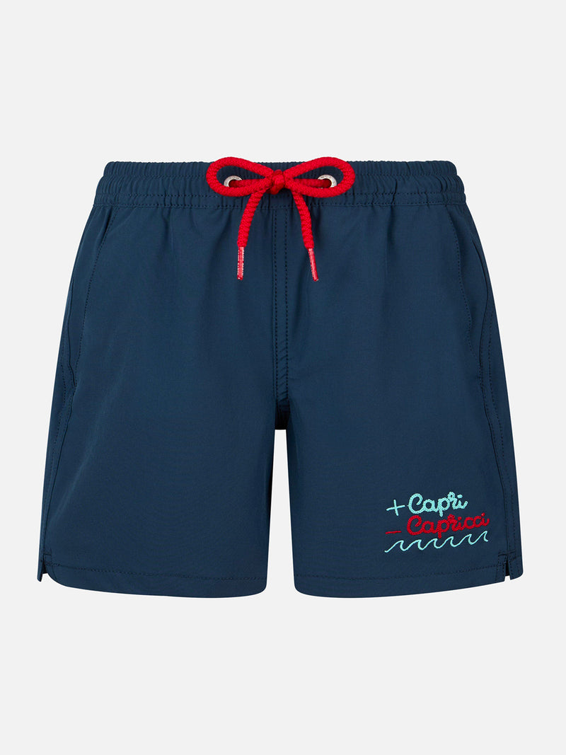 Boy Comfort Badeshorts mit + Capri - Capricci-Stickerei | INSULTI LUMINOSI SONDEREDITION