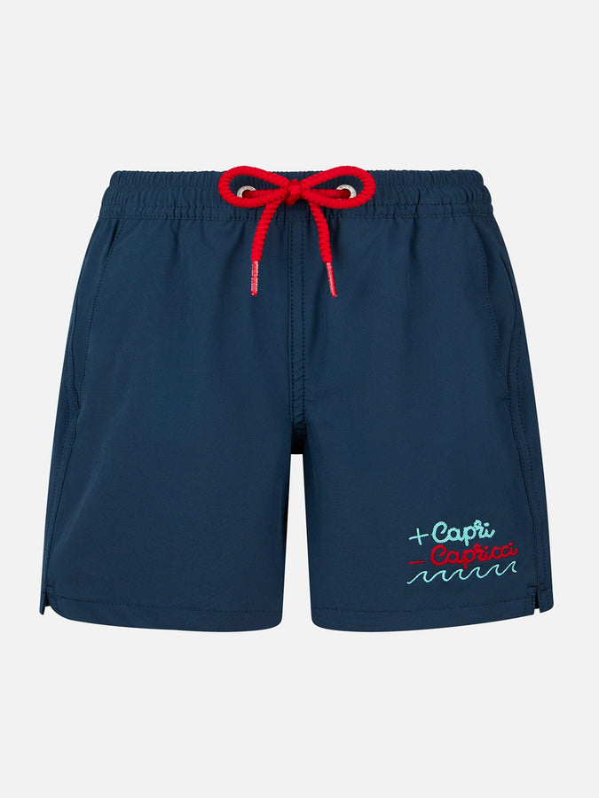 Mc2 Saint Barth Costume da bagno bambino Comfort con + Capri - ricamo Capricci | EDIZIONE SPECIALE INSULTI LUMINOSI