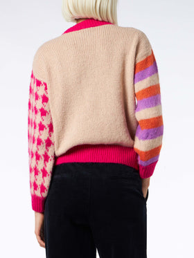 Woman boxy shape soft sweater with Ci penso embroidery - MC2 Saint Barth