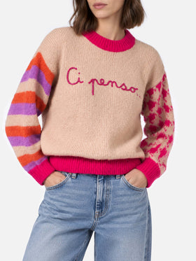 Danya weicher Boxy-Pullover mit Ci penso-Stickerei 