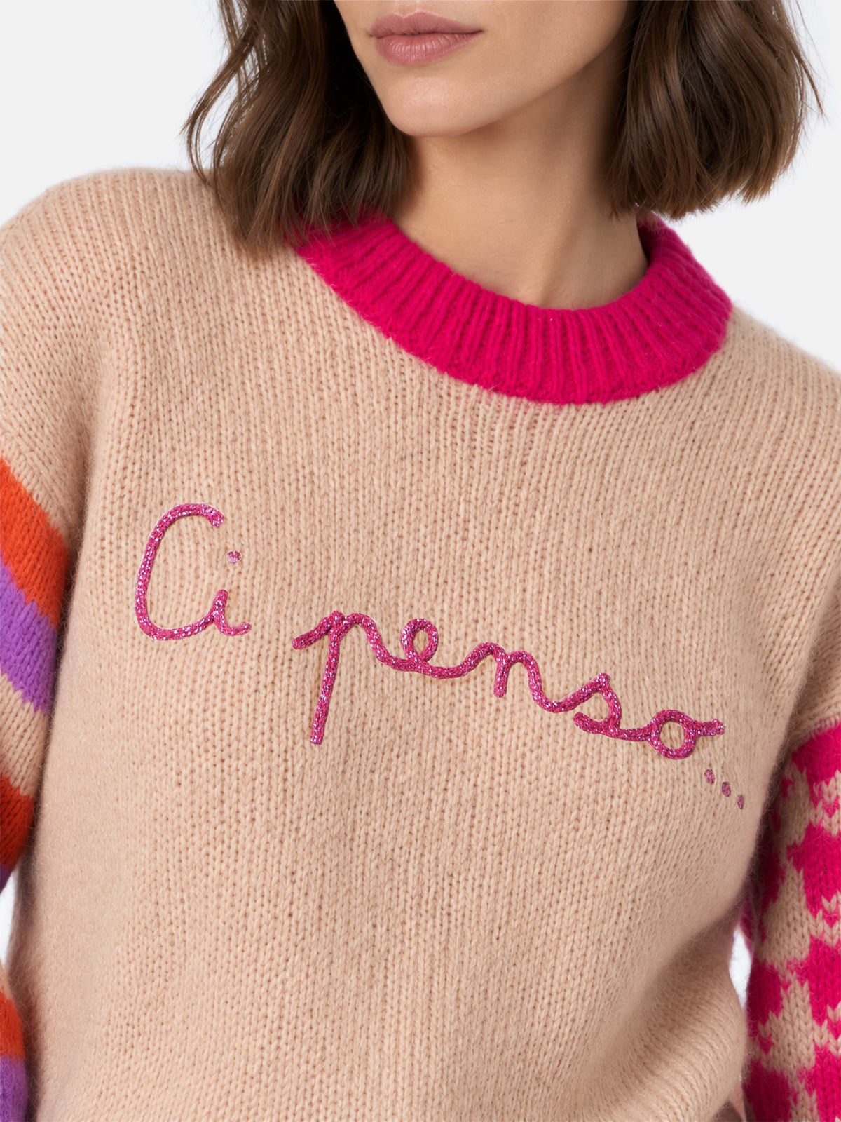 Danya weicher Boxy-Pullover mit Ci penso-Stickerei 