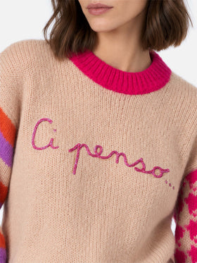 Danya weicher Boxy-Pullover mit Ci penso-Stickerei 
