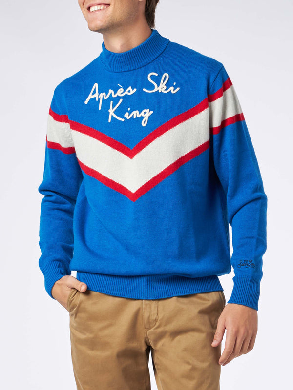 Man half-turtleneck sweater with Après Ski King embroidery