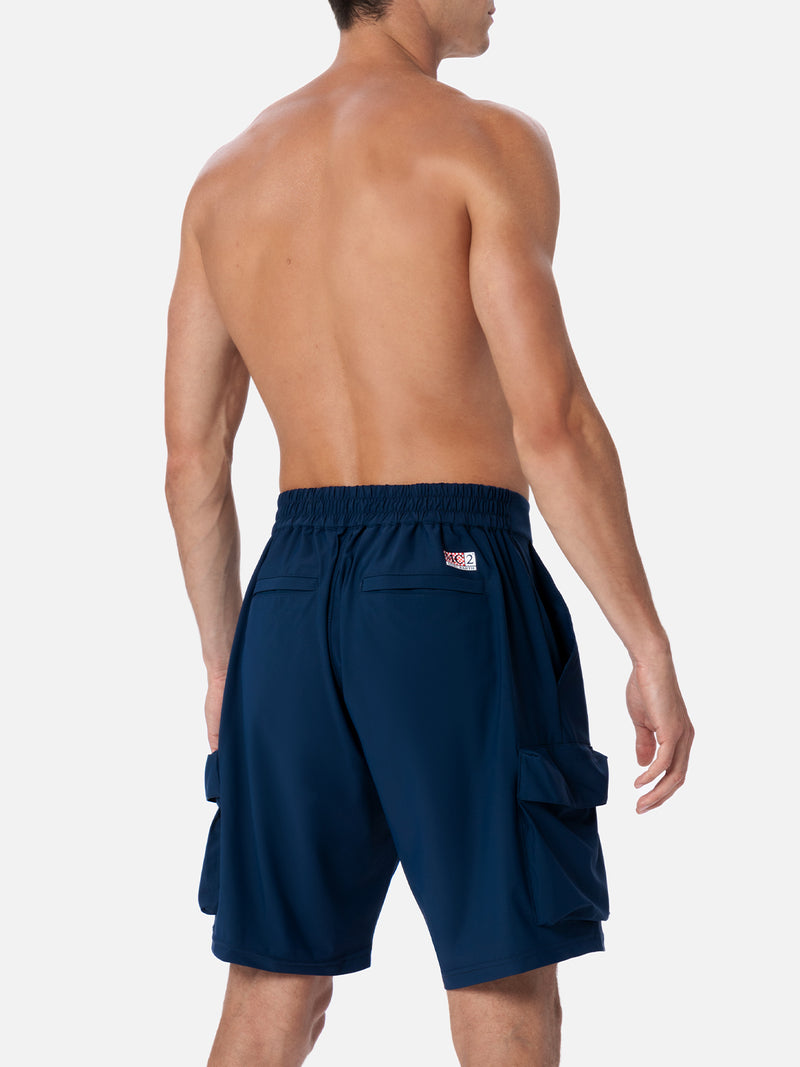 Man navy blue bermuda shorts Deck