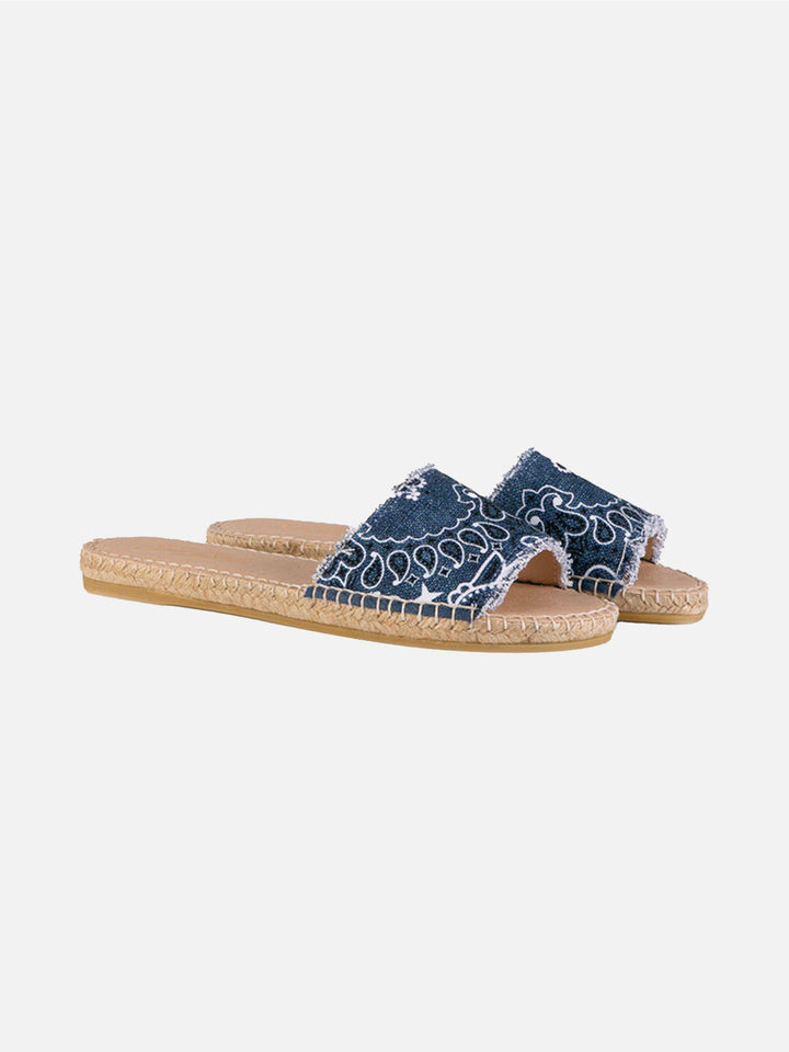 Woman espadrilla with bandanna print - MC2 Saint Barth