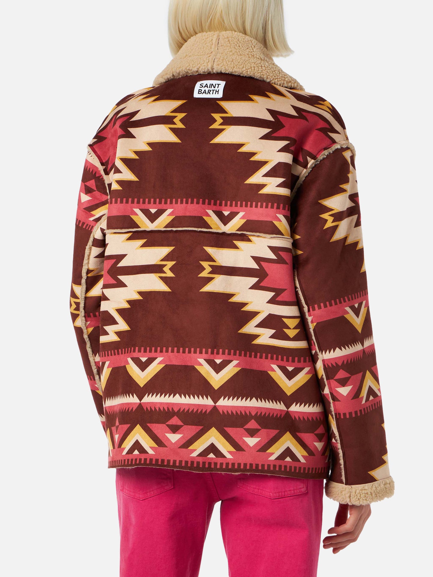 Woman reversible shearling jacket