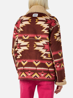 Woman reversible shearling jacket