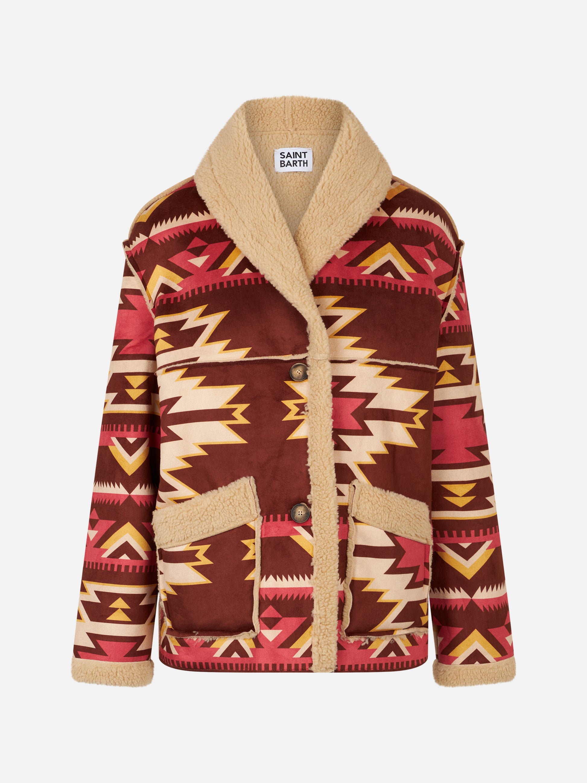 Woman reversible shearling jacket - MC2 Saint Barth