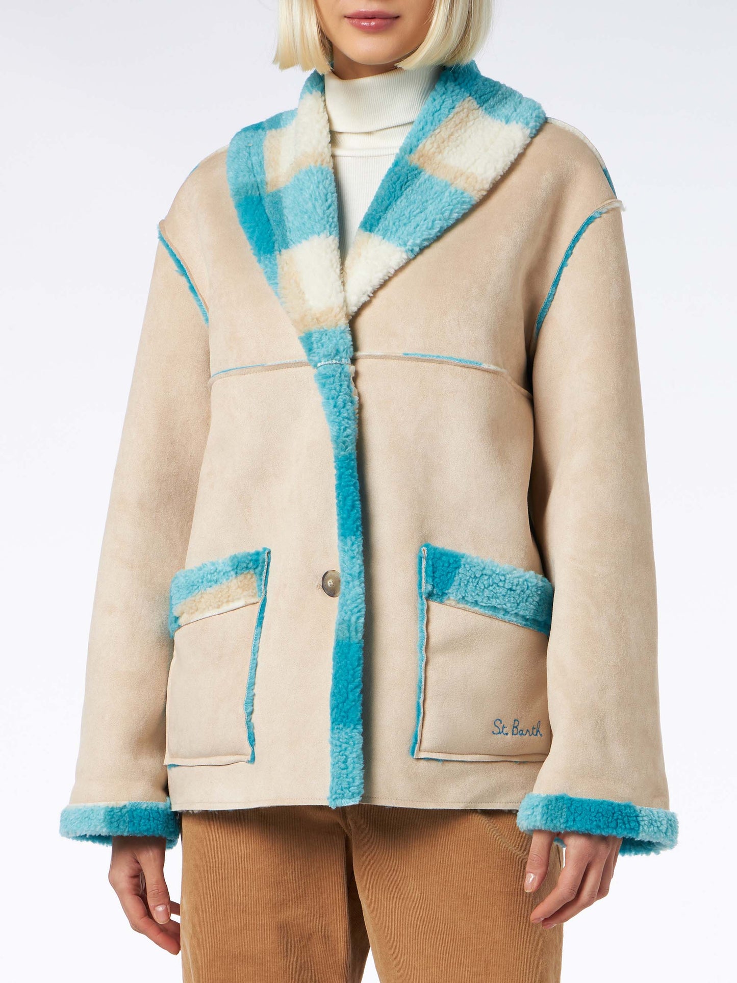 Woman reversible shearling jacket - MC2 Saint Barth