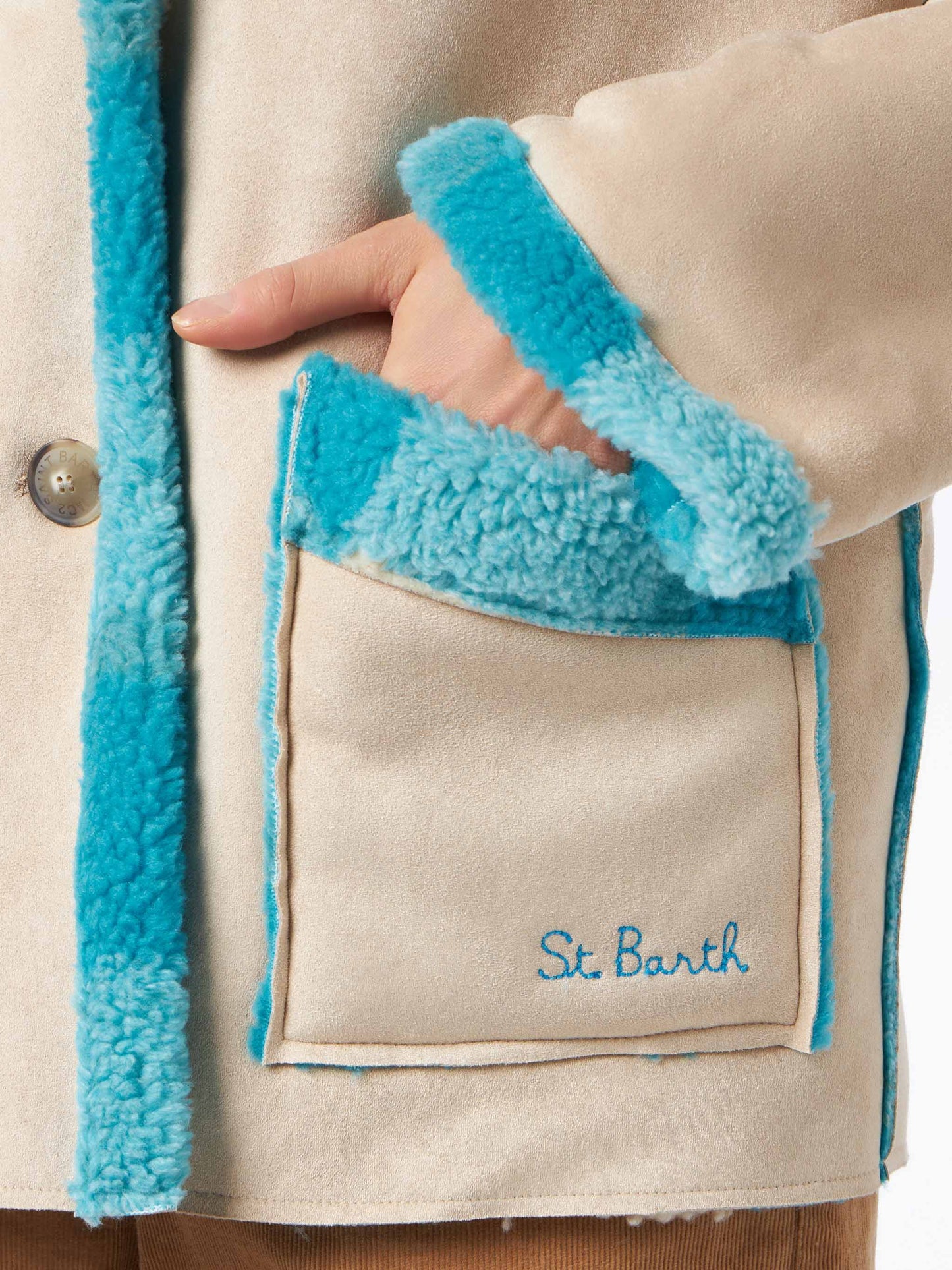 Woman reversible shearling jacket - MC2 Saint Barth