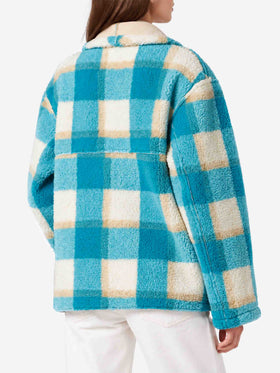 Giacca Dorys reversibile effetto shearling con stampa tartan