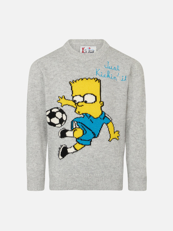 Mc2 Saint Barth Maglia da bambino girocollo con stampa Bart Simpson |THE SIMPSON SPECIAL EDITION