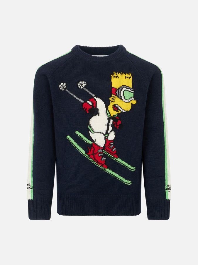 Mc2 Saint Barth Maglia da bambino girocollo con stampa Bart Simpson |THE SIMPSON SPECIAL EDITION