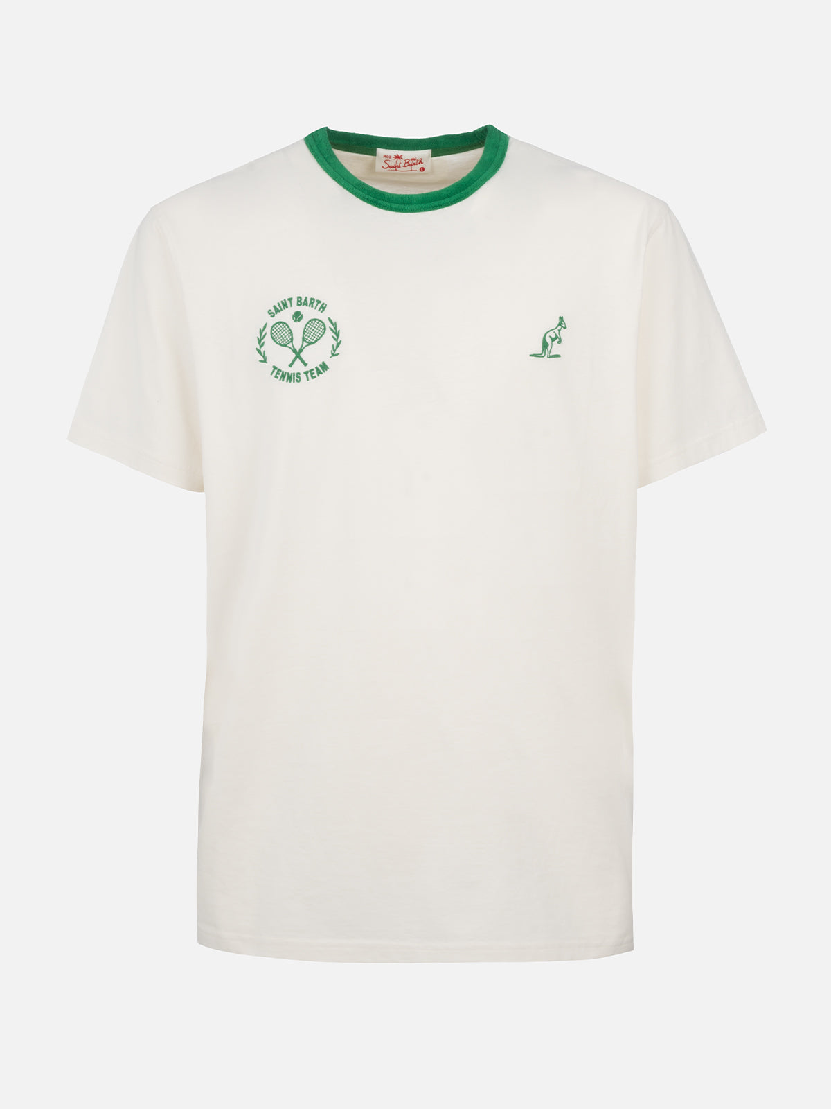 Man white cotton t-shirt Dover with Australian embroidery | AUSTRALIAN BRAND SPECIAL EDITION - MC2 Saint Barth