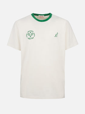 Man white cotton t-shirt Dover with Australian embroidery | AUSTRALIAN BRAND SPECIAL EDITION - MC2 Saint Barth