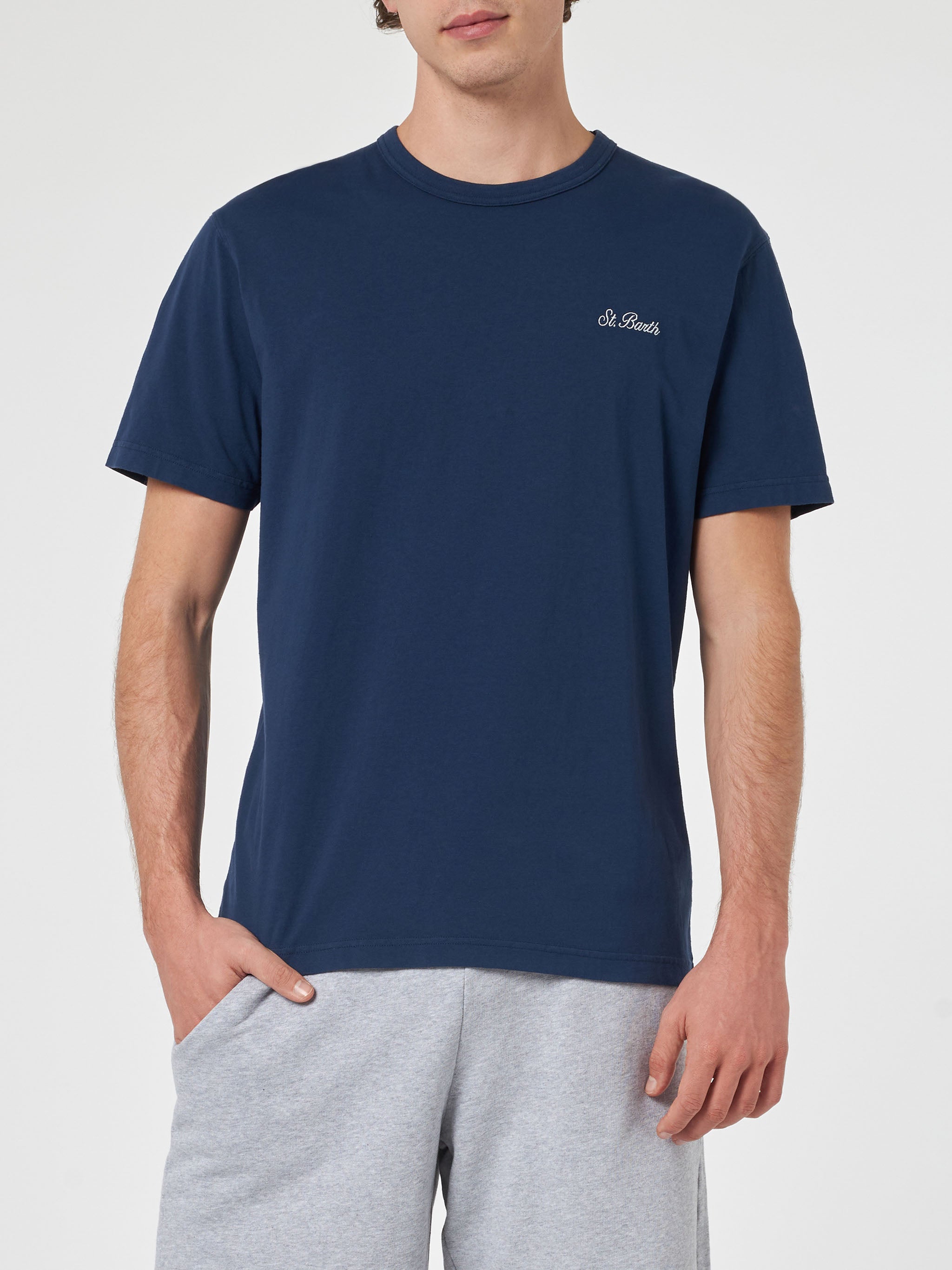 Maglietta Uomo Simson Duo - Modello Cult DDR Con Muso Di Rondine - Colore Blu Navy, Taglia XL