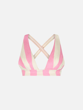 Woman scooped denim top Eda